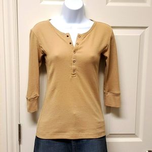 Banana Republic Factory Ribbed Henley Top (M)